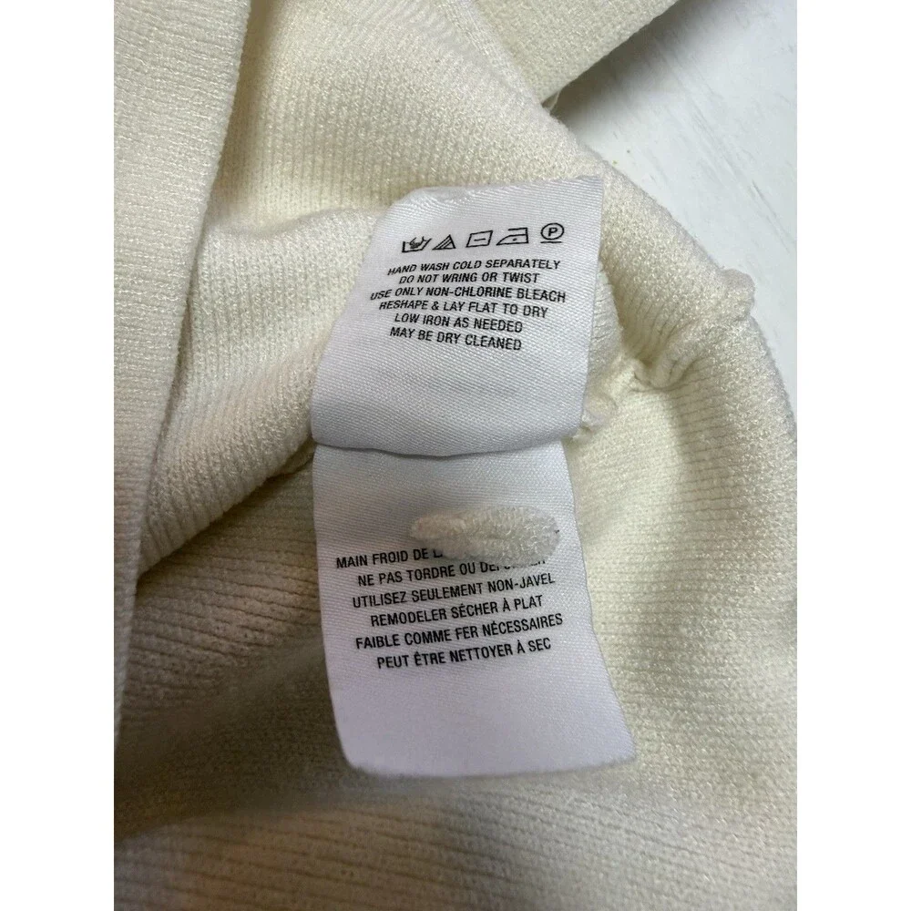 Moth Anthropologie Chester Dress Medium Ivory Off White Sweater Bell Sleeve - Picture 9 of 9